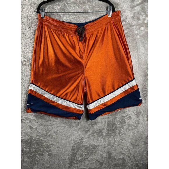 Nike Reversible Basketball Shorts Men’s Large Blue Orange White Mesh Athletic - Picture 2 of 16